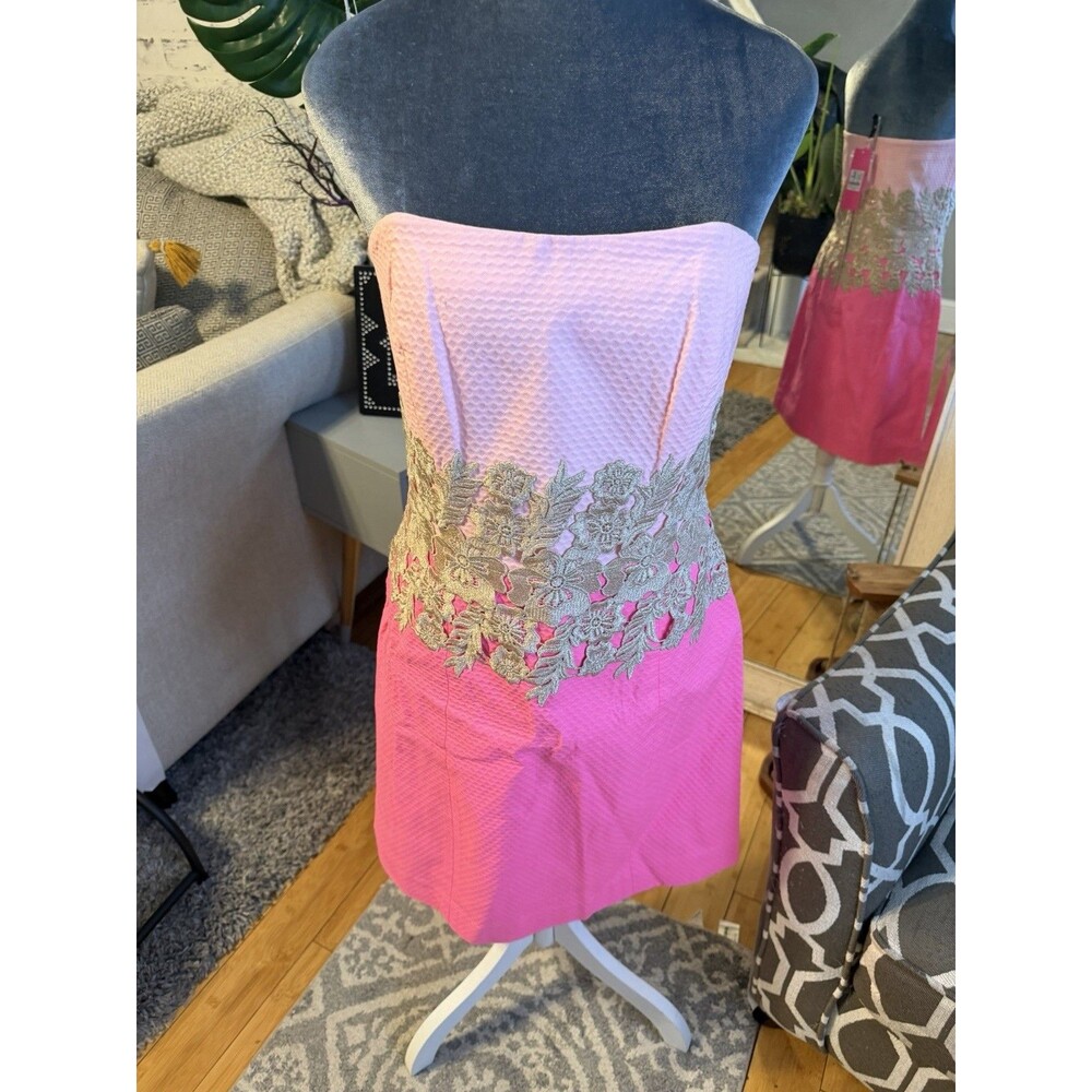 NEW Lilly Pulitzer “Kade” Pink Tropic Dress Size 8